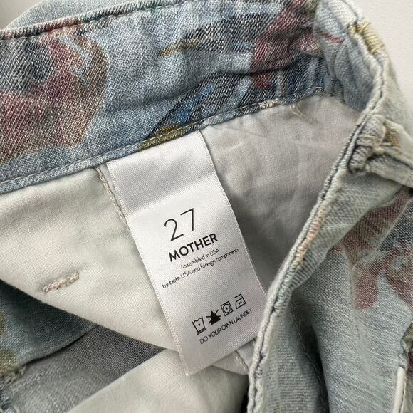 MOTHER The No Zip Misfit Floral Crop Jogger Pants 27 - Picture 6 of 7